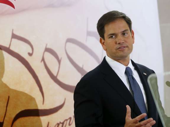 Sen. Marco Rubio speaking at the Faith and Freedom Coalition's'Road to Majority conference in 2013