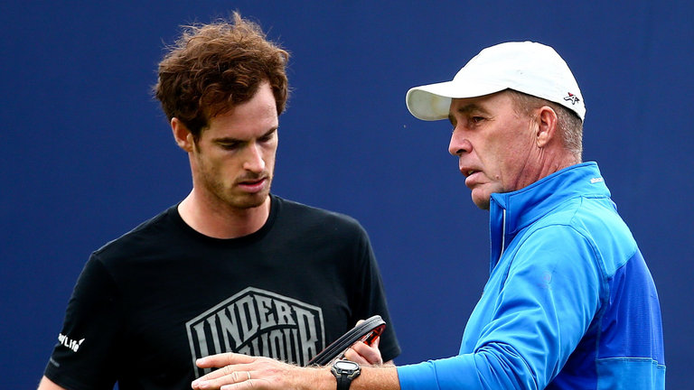 Andy Murray with Ivan Lendl at Queen's Club