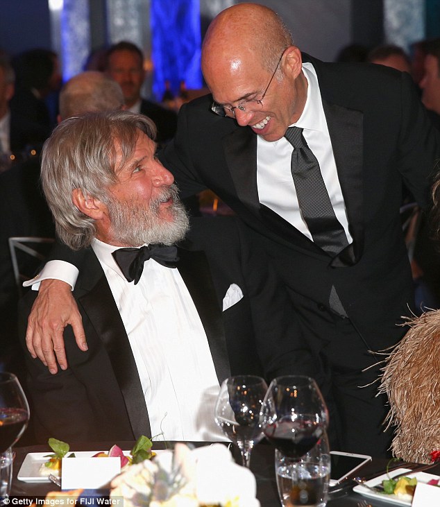 Any excuse will do Dreamworks Animation CEO Jeffrey Katzenberg was one of many who found a reason to wander over to Harrison's table for a closer look