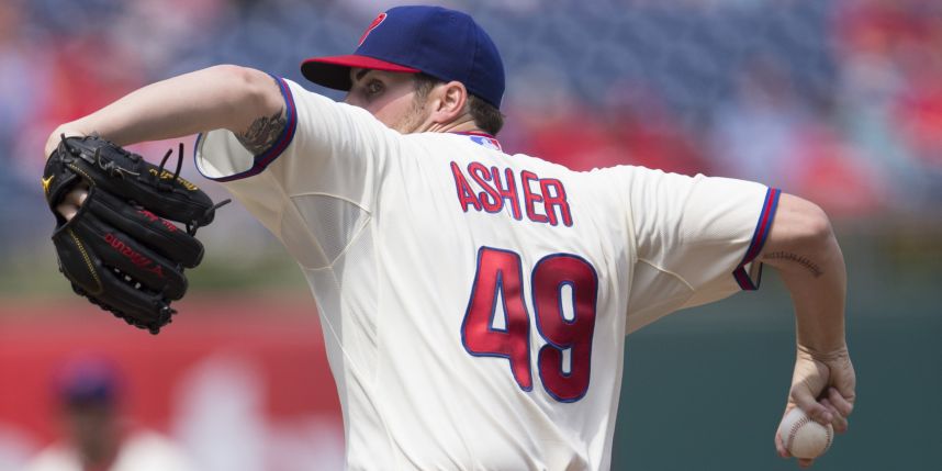 Asher went 0-6 in seven MLB starts last season in Philly