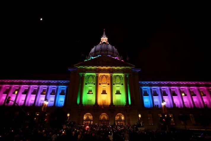 Beck Diefenbach  ReutersPeople attend a candlelight vigil held in San Francisco Sunday night