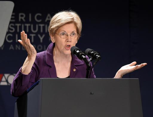 Sen. Elizabeth Warren D-Mass. speaks at the American Constitution Society for Law and Policy 2016 National Convention Thursday