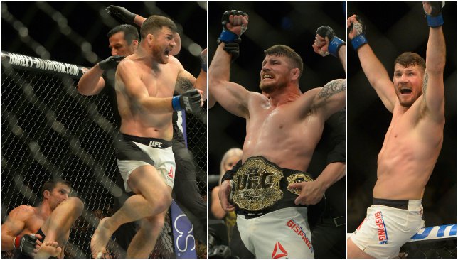 Bisping celebrates his victory