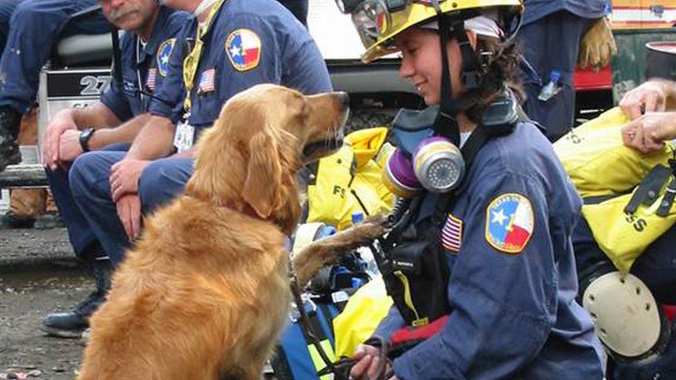 Bretagne and handler Denise Corliss