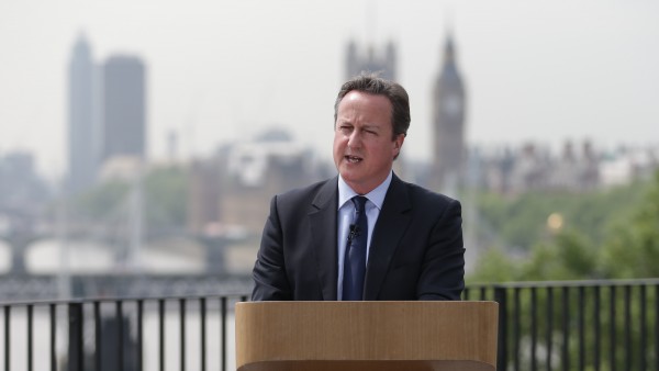 British Prime Minister David Cameron delivers a speech on the upcoming EU referendum in London on June 7. Concerns about a possible'Brexit from the EU have rattled financial markets