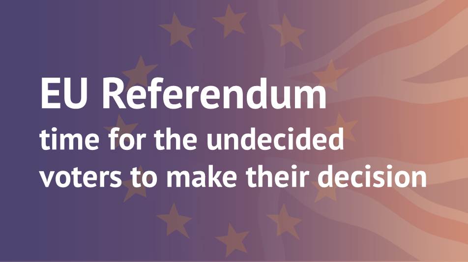 EU Referendum Time for the undecided voters to make their decision