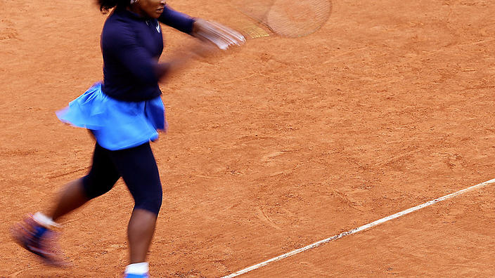 Champion Serena Williams has reached the last eight of the French Open.            
    
              
     
     
           S