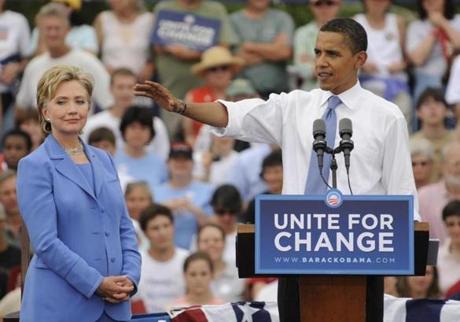 Barack Obama and Hillary Clinton campaigned together in Unity N.H. in 2008. President Obama could endose Clinton as early as this week according to individuals familiar with his decision-making process