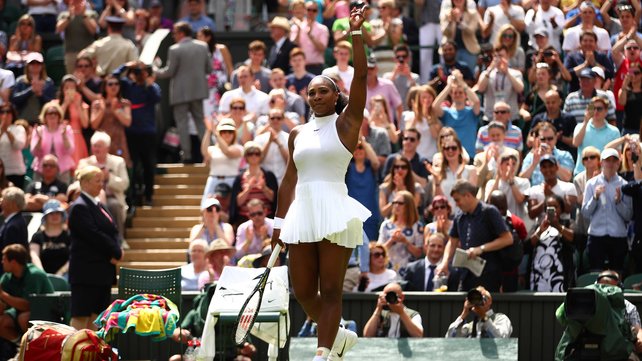 It was Williams's first match since she lost the French Open final to Garbine Muguruza