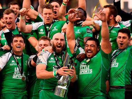 Connacht celebrate their resounding Pro12 victory