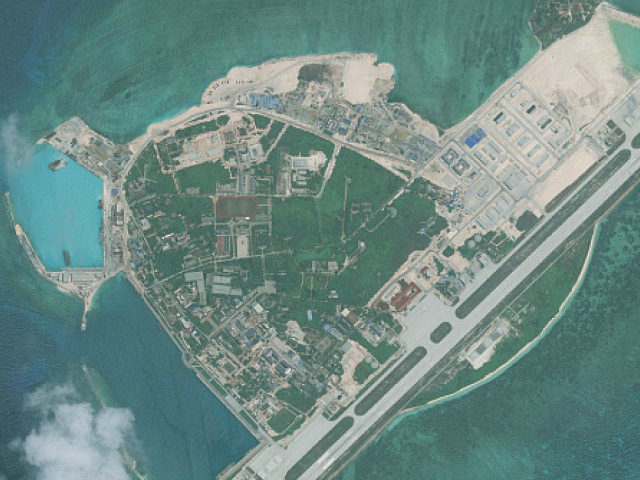 WOODY ISLAND SOUTH CHINA SEA- APRIL 26 2016 Digital Globe imagery from 26 April 2016 of Woody Island in the South China Sea. The Island has been under the control of the People's Republic of China since 1956