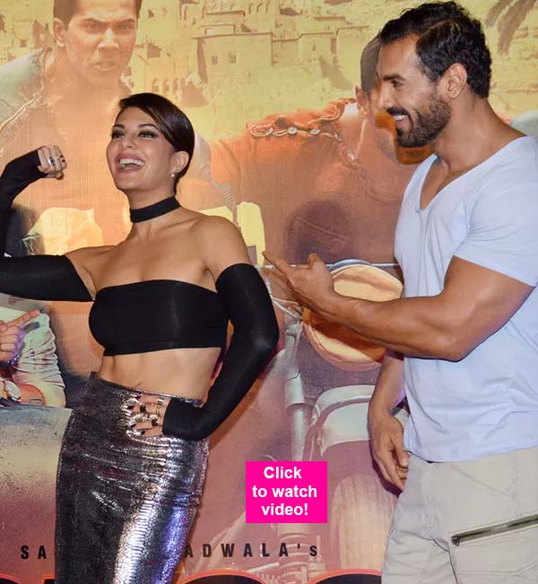 Whaat! John Abraham SPANKS Jacqueline Fernandez at the Dishoom trailer launch – watch video