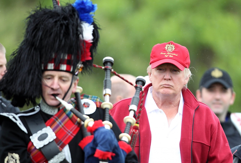 Donald Trump at The Trump International Golf Links Course in Balmedie Scotland