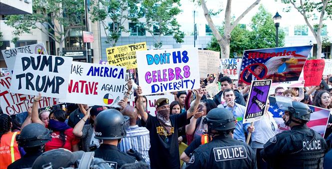 Trump Supporters Attacked At Rally in San Jose