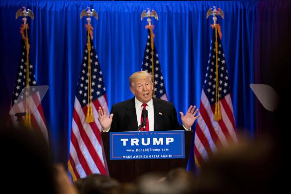 Donald Trump in New York City on Wednesday. Drew Angerer  Getty Images