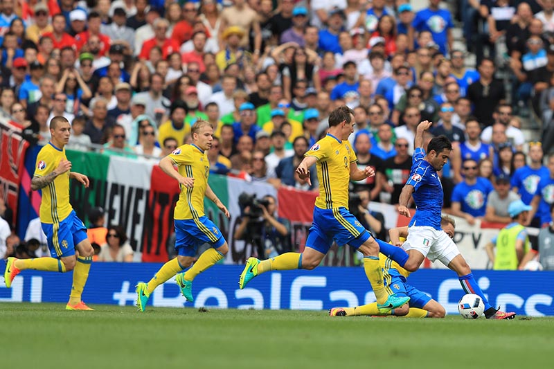 17 June 2016- UEFA EURO 2016- Group E- Italy v Sweden- Eder of Italy scores the winning goal