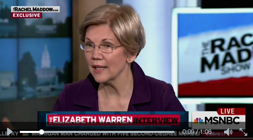 Elizabeth Warren endorsing Hillary Clinton on The Rachel Maddow Show. Sorry have you been creeping on my vision board