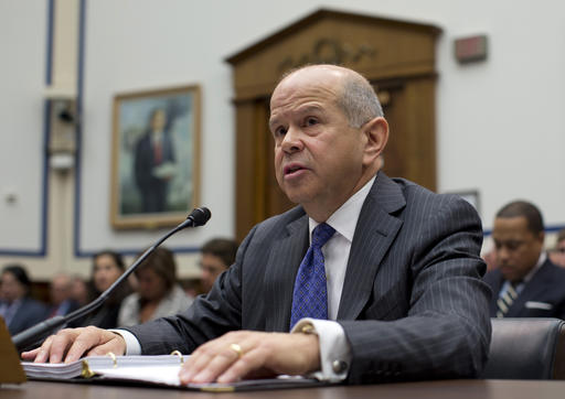 Federal Aviation Administration Administrator Michael Huerta testifies on Capitol Hill in Washington. The FAA has ruled out requiring psychological testing for airline pilots in favor of enhanced mental health sup