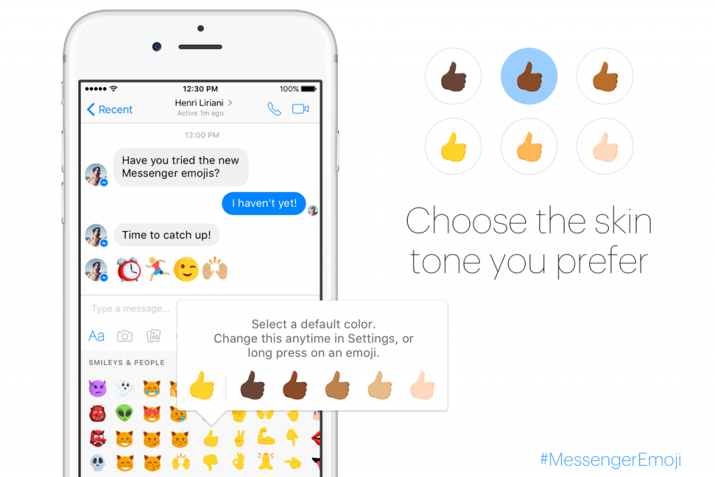 Diverse emoji are coming to Facebook Messenger, including females professionals and redheads