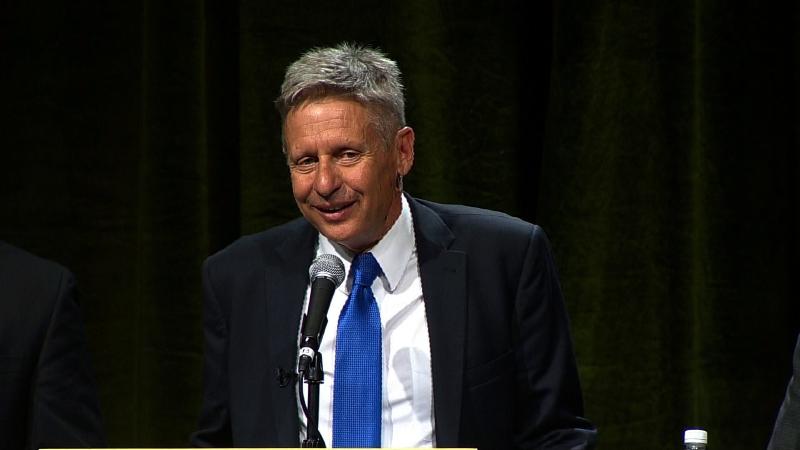 Fmr. New Mexico governor Gary Johnson debates fellow Libertarian Party 2016 Presidential candidates