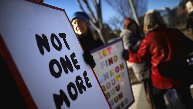 Gun control activists rally in front of the White House in Washington