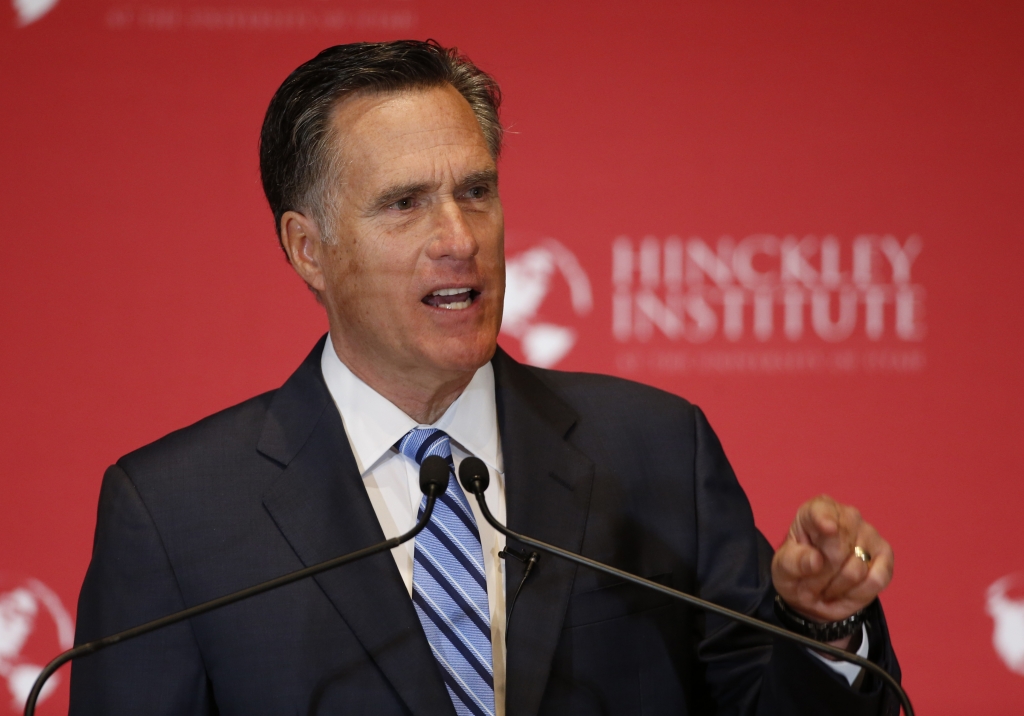 Mitt Romney Delivers Speech On State Of 2016 GOP Presidential Race