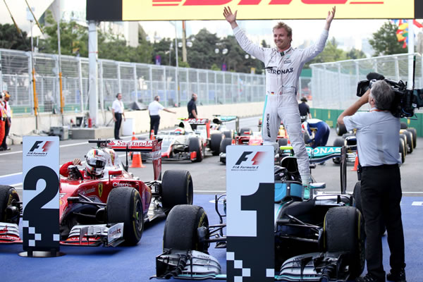 Back in the fast lane: Nico Rosberg cruises to victory at European Grand Prix