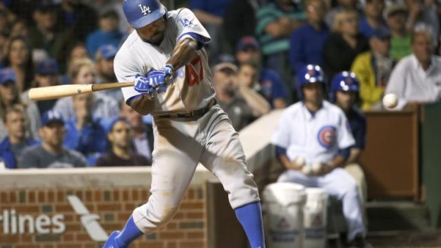 Dodgers do little against Jake Arrieta, but beat up Cubs relievers in 5-0 win