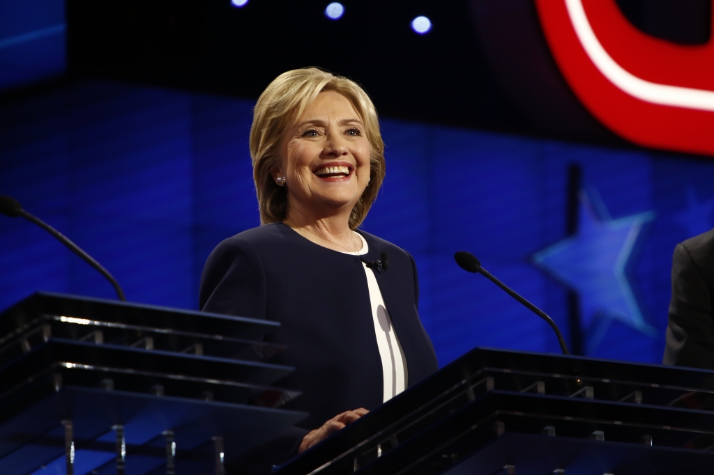 Hillary Clinton at the CNN Democratic Debate at the Wynn Hotel in Las Vegas Tuesday