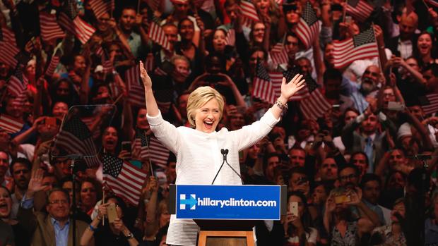 Hillary Clinton speaks during her California primary night rally held in Brooklyn.
REUTERS  Lucas Jackson