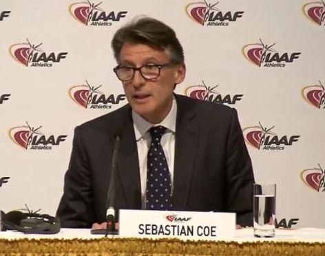 IAAF president Seb Coe