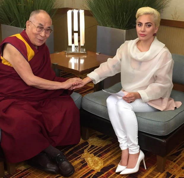 Lady Gaga meets the Dalai Lama