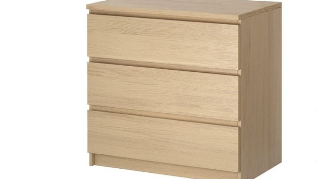 Ikea Malm drawers as advertised in Australia