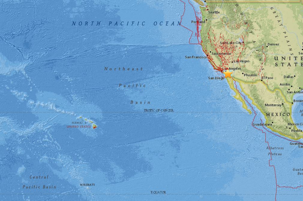 Earthquake shakes California desert area