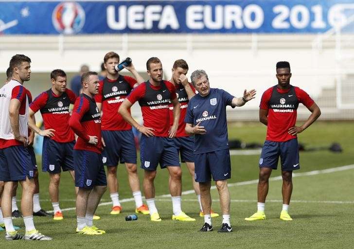 Football Soccer- Euro 2016- England Training- Stade des Bourgognes Chantilly France- 23/06/2016 England's coach Roy Hodgson during training REUTERS  Lee Smith