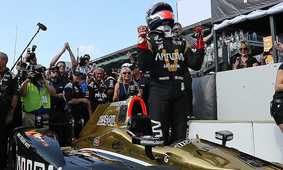 James Hinchliffe earned an emotional pole Sunday and will start next Sunday's Indianapolis 500 at Indianapolis Motor Speedway