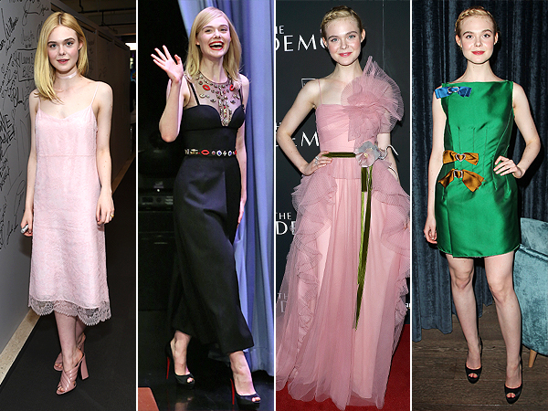 Elle Fanning the Neon Demon looks