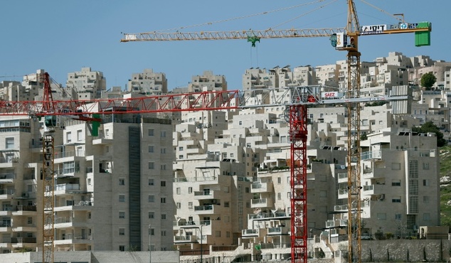 A general view shows buildings under construction in the Israeli settlement of Har Homa in annexed east Jerusalem