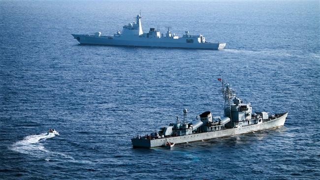 5 2016 shows crew members of China's South Sea Fleet taking part in a drill in the Xisha Islands or the Paracel Islands in the South China Sea