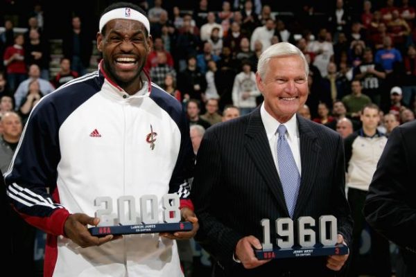 LeBron James and Jerry West