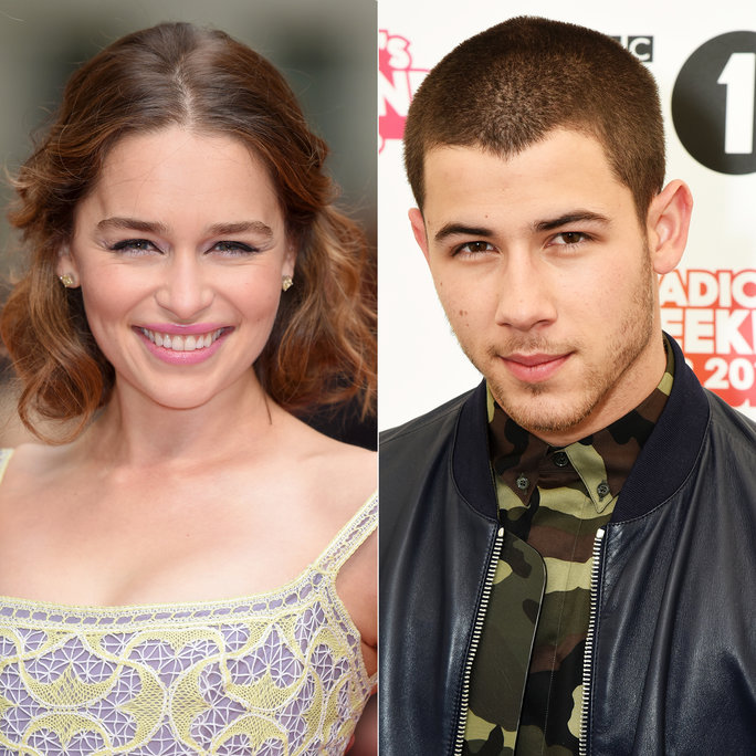 Nick Jonas Gets Flustered Meeting Game of Thrones's Emilia Clarke