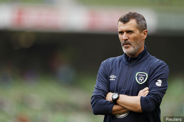 Republic of Ireland assistant coach Roy Keane before the game