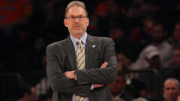 Kurt Rambis coaches at Madison Square Garden