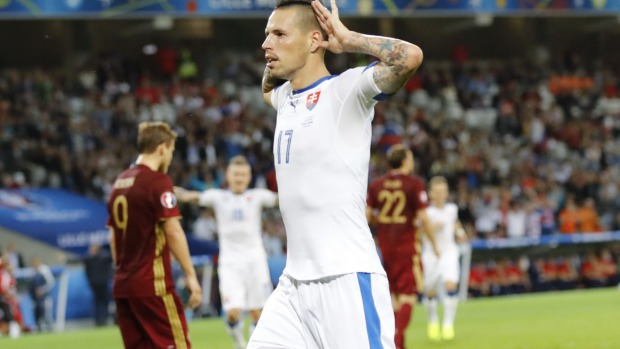 Lapping it up Slovakia's Marek Hamsik