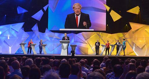 Last night's BBC debate on UK membership of the EU at Wembley Arena Pic Getty