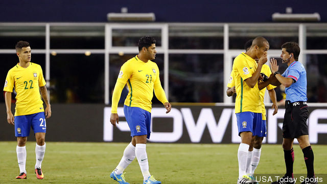 Soccer 2016 Copa America Centenario Brazil at Peru