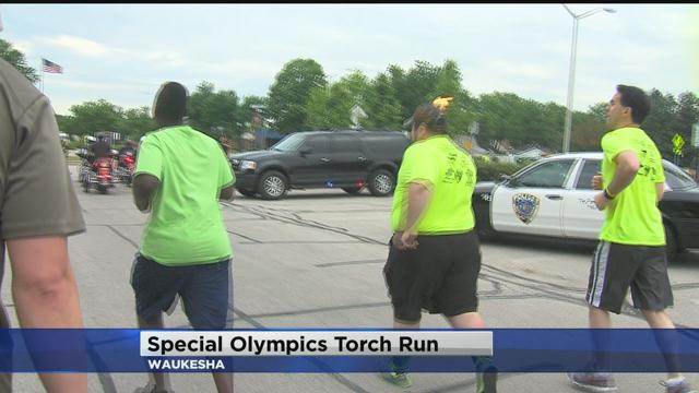 Ridgefield police carry torch for Special Olympics