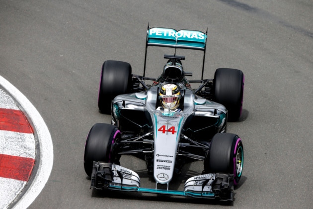 Lewis Hamilton on track at the 2016 Canadian Grand Prix in Montreal