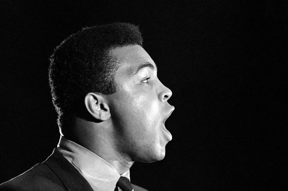 Muhammad Ali speaks at an anti-war rally at the University of Chicago. The day before his star-studded funeral members of Muhammad Ali's Islamic faith will get their chance to say a traditional goodby