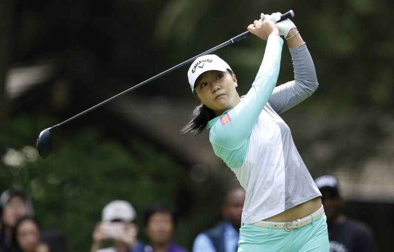 Lydia Ko tees off at the Sahalee Country Club